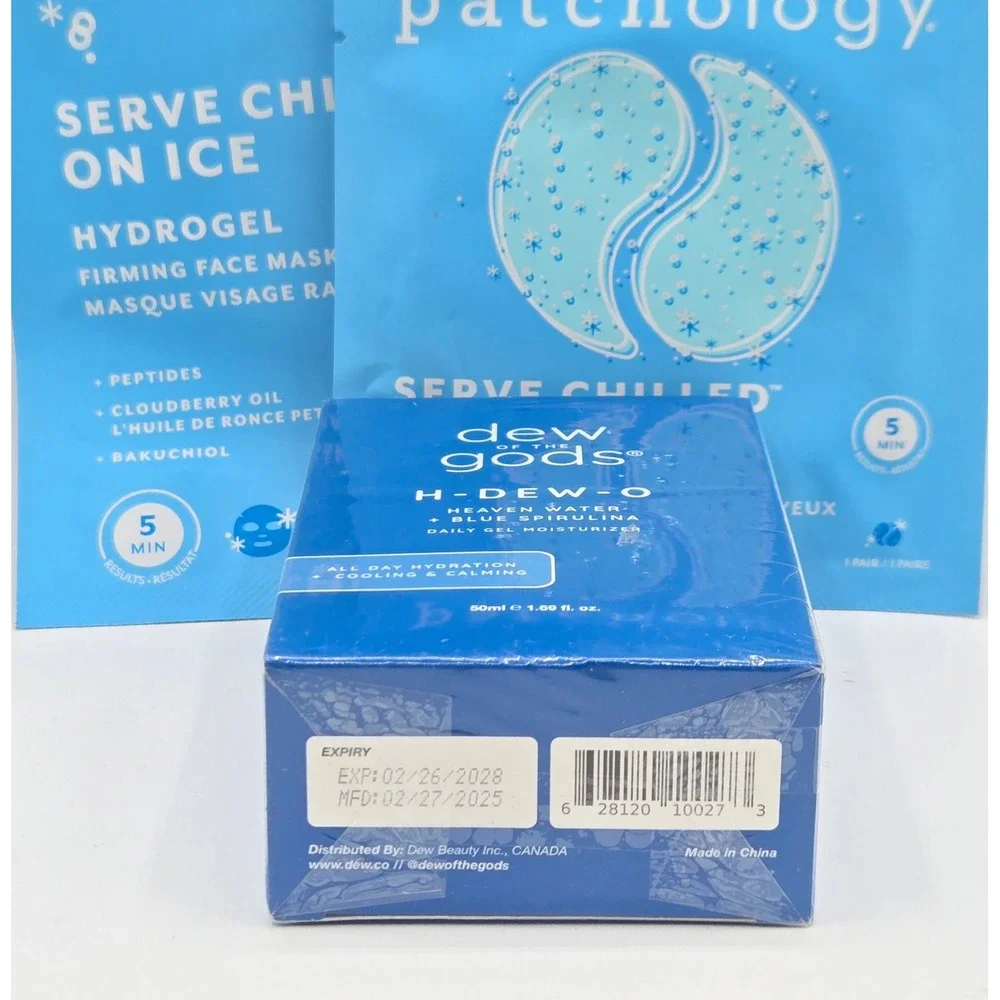 Dew of the Gods H-DEW-O & Patchology Masks 3pc Cooling Hydrating set